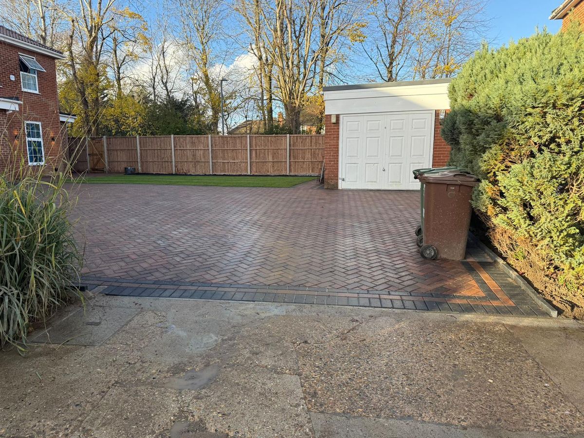 Garden patio installation