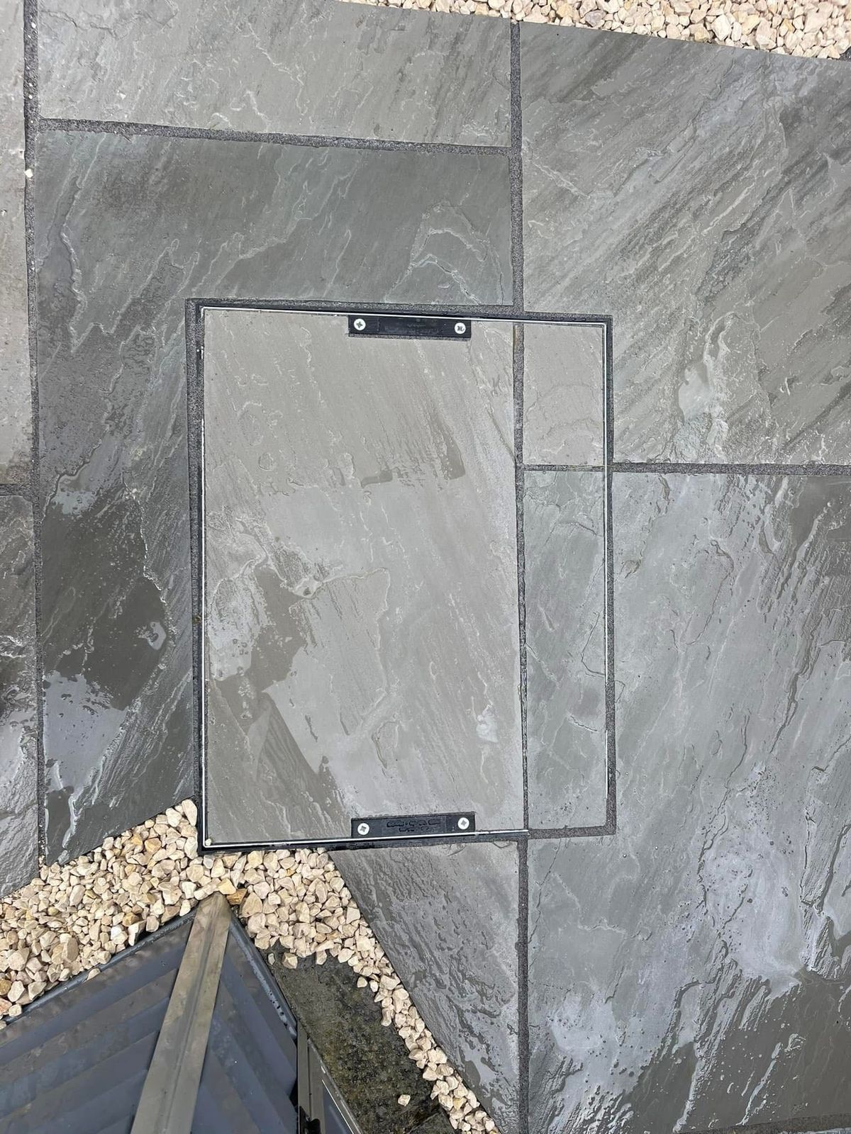 Garden patio installation